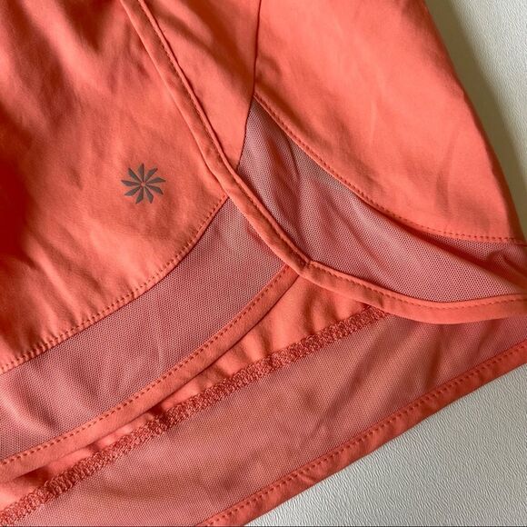 ATHLETA Plus Size Mesh Racer Run 4” Island Coral Breathable Short - Picture 4 of 12